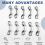 10pcs 88mm Scuba Diving Double End Bolt Snap Hook Clips 5
