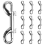 10pcs 88mm Scuba Diving Double End Bolt Snap Hook Clips 1