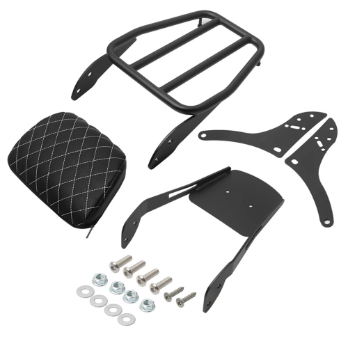 Rear Passenger Sissy Bar Backrest with Luggage Rack for Grid 2