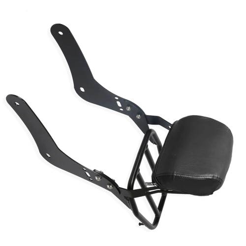 Rear Passenger Sissy Bar Backrest with Luggage Rack for Black 1