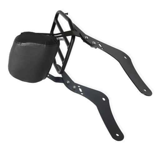 Rear Passenger Sissy Bar Backrest with Luggage Rack for Black 2
