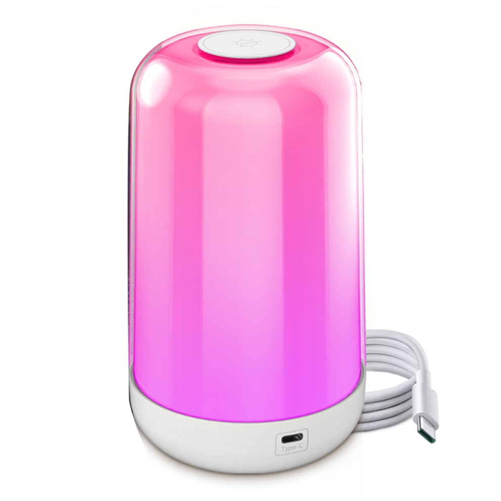 Bluetooth Smart Touch Bedside Table Lamp Dimmable RGB LED Light-image-OPC-PJZ8V27-NEW