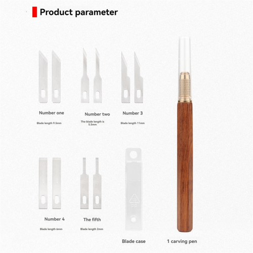 Wood Handle Engraving Cutter with 10pcs Blade DIY Repair Hand Tools 1