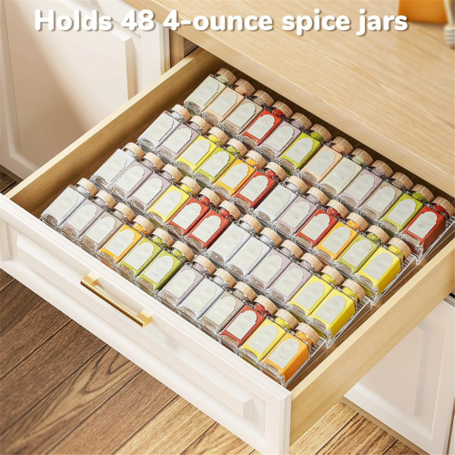 Expandable Spice Drawer Organizer,for Kitchen Spice Organization 1Set 2
