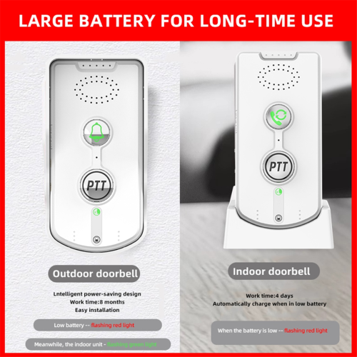 1000M Wireless Audio Door Intercom White 2