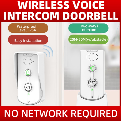 1000M Wireless Audio Door Intercom Black 1