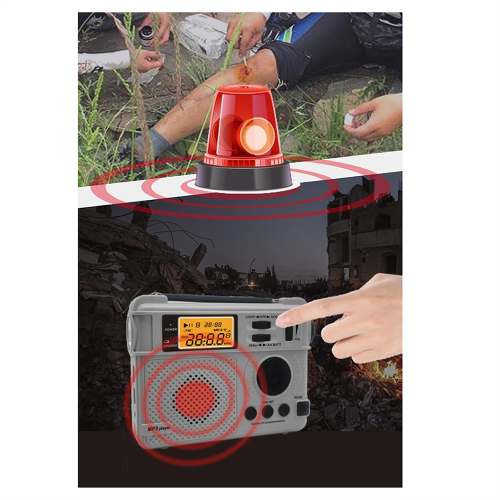 Fm Radio Outdoor Hand Crank Emergency Radios Receiver 3000Mah 4852533720094