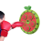 Macchina da boxe musicale per bambini, bersaglio da parete con ritmo, A 3