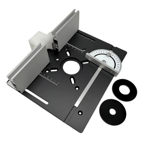 Router Lift System and Aluminum Router Table Insert Plate Gold 2