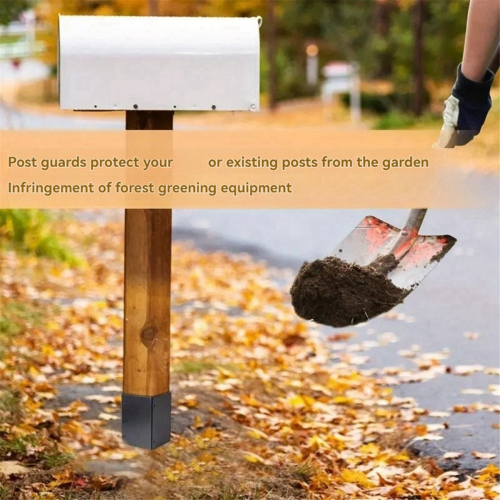 Post Base Protectors Guard for Wooden Mailbox Bracket 2