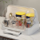 Scolabiberon portatile con coperchio antipolvere, marrone 4