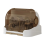 Scolabiberon portatile con coperchio antipolvere, marrone 1