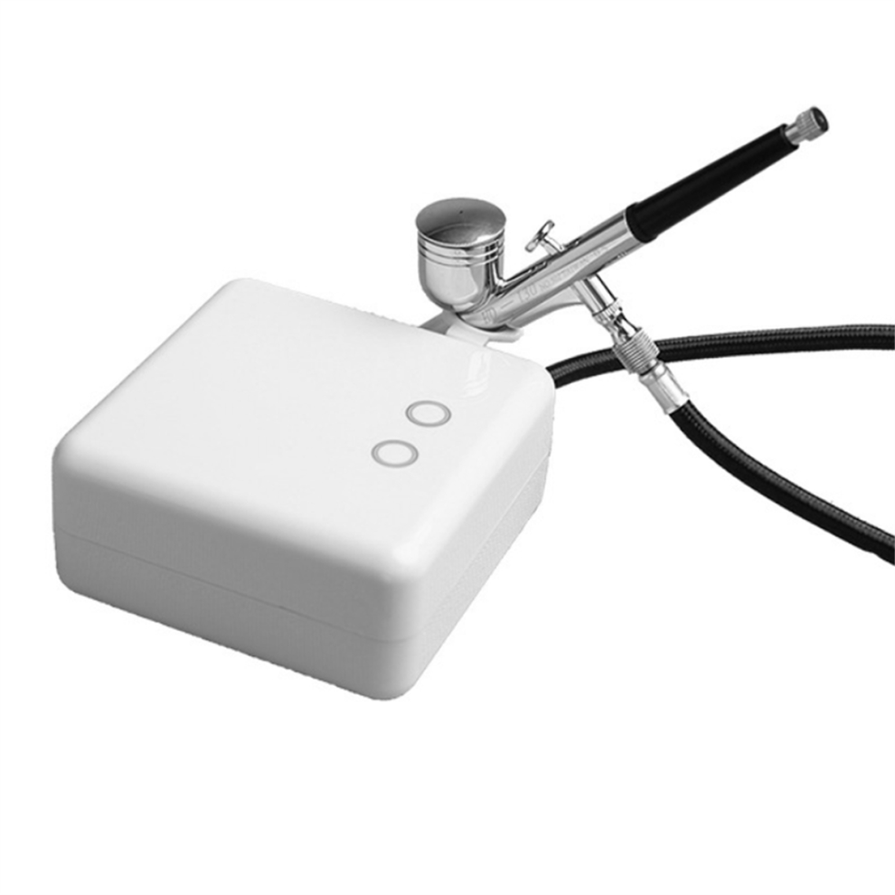 Mini Airbrush Pump, Nail Makeup Tattoo Airbrush Set, white EU Plug