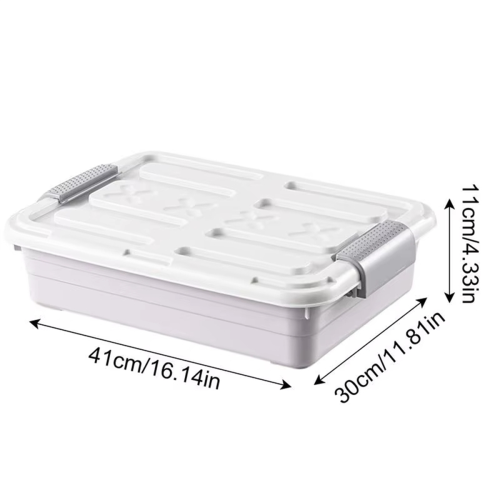 Under Bed Storage Organizer with Waterproof Casters blue 1