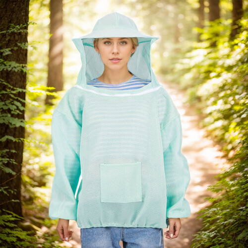 (grey) Breathable White Wasp Specific Clothing For Beekeepers While 1