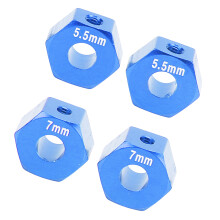 RC-Auto-Alufelgenschlüssel-Set, 12 mm Sechskant, 5,5 mm und 7 mm Dicke, Aluminium