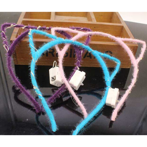 10Pcs Random LED Cat Ears Headbands Light Up 1