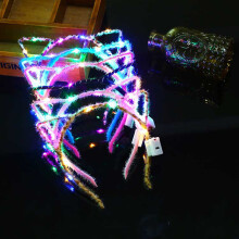 10Pcs Random LED Cat Ears Headbands Light Up