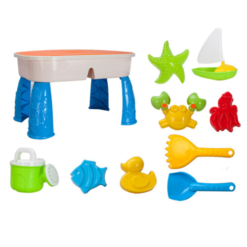 Kids Sand Water Activity Table with 9 Beach Toys 1