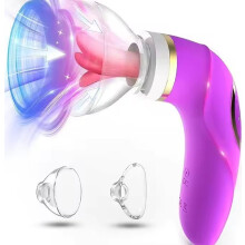 Tong Vibrator -Tepels - Lik en Zuig Functie - Vacuümpomp - Likkende Vagina Zuiger - Vibrator voor Vrouwen - Seksspeeltje voor Vrouwen - Rood