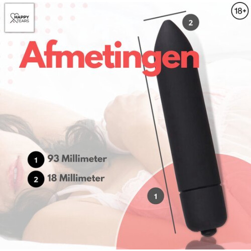 Mini Vibrator Bullet - Waterproof - G-Spot - Clitoris Stimulator - Black - 10 Frequency 1