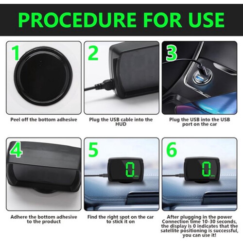 Digital GPS Speedometer (KMH) - Car Accessories - Easy to View - Automatic Brightness Adjustment - Suitable for Various Vehicles 2
