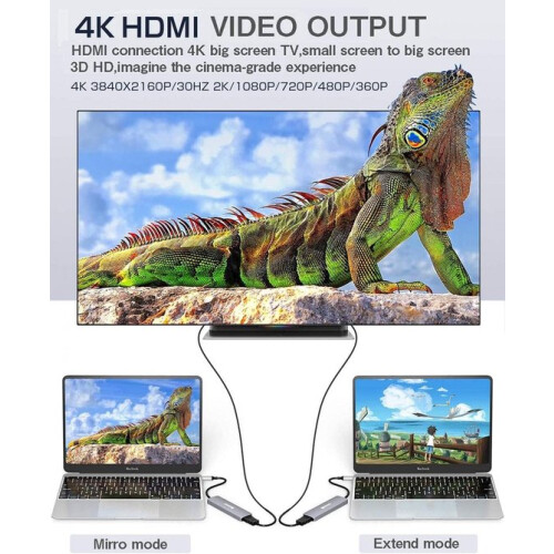6 in 1 USB Docking Station - USB 3.1 Gen 1 (USB 3.0) Ports - SD/MicroSD Card Slot - Compact and Durable 1
