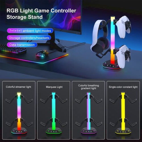 Controllergehäuse – Weitere RGB-Beleuchtungsmodi – rutschfest – Standard-Gamecontroller für Xbox, PS5, PS4, Nintendo Switch 1