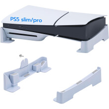PS5 Slim/Pro Ständer horizontal – Wärmeableitende Basis für Playstation 5 Slim Disc und Digital Edition Konsole – Weiß