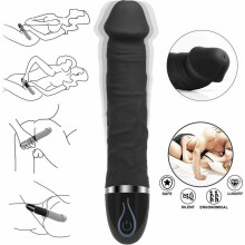Vibrator - Dildo vibrator - Sex toys - Sex toys voor koppels - Dildo vibrator voor vrouwen - Tien frequentietrillingen - Vier sterke punten - Zwart