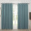 (66x72", Blue) Solid Colour Eyelet Curtains Blackout Ready Made Ring Top Cosmos 1