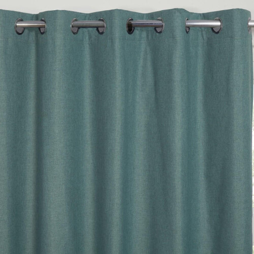 (66x72", Blue) Solid Colour Eyelet Curtains Blackout Ready Made Ring Top Cosmos 1