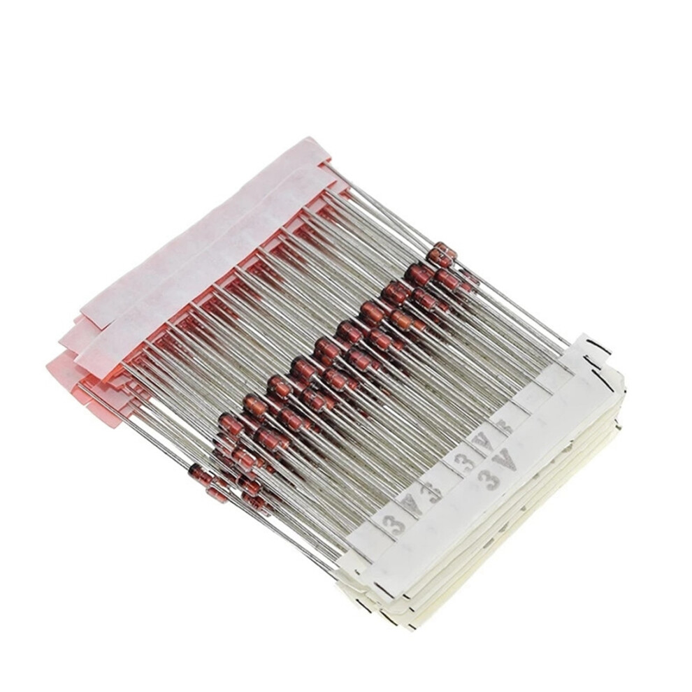 250Pcs 1W Zener Diode Assorted Kit 3V-33V, 25 Values Assortment Set, Electronic Component Diy 1N47 4852097229385