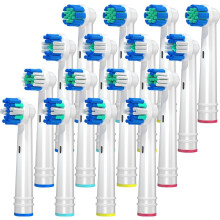 Opzetborstels voor Oral B-16 stuks-Sensitive Clean-3D Whitening (Wit)