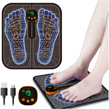 voetmassageapparaat - EMS pulsmassage voetpad - Bevordert de bloedsomloop - verlicht spierpijn - 8 modi en 19 instelbare frequenties
