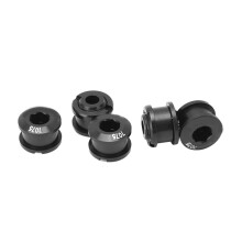 Anodisierte, ultraleichte Kettenblattverschraubungen für Klapp-Mountainbikes und Rennräder – 5 Stück Schwarz