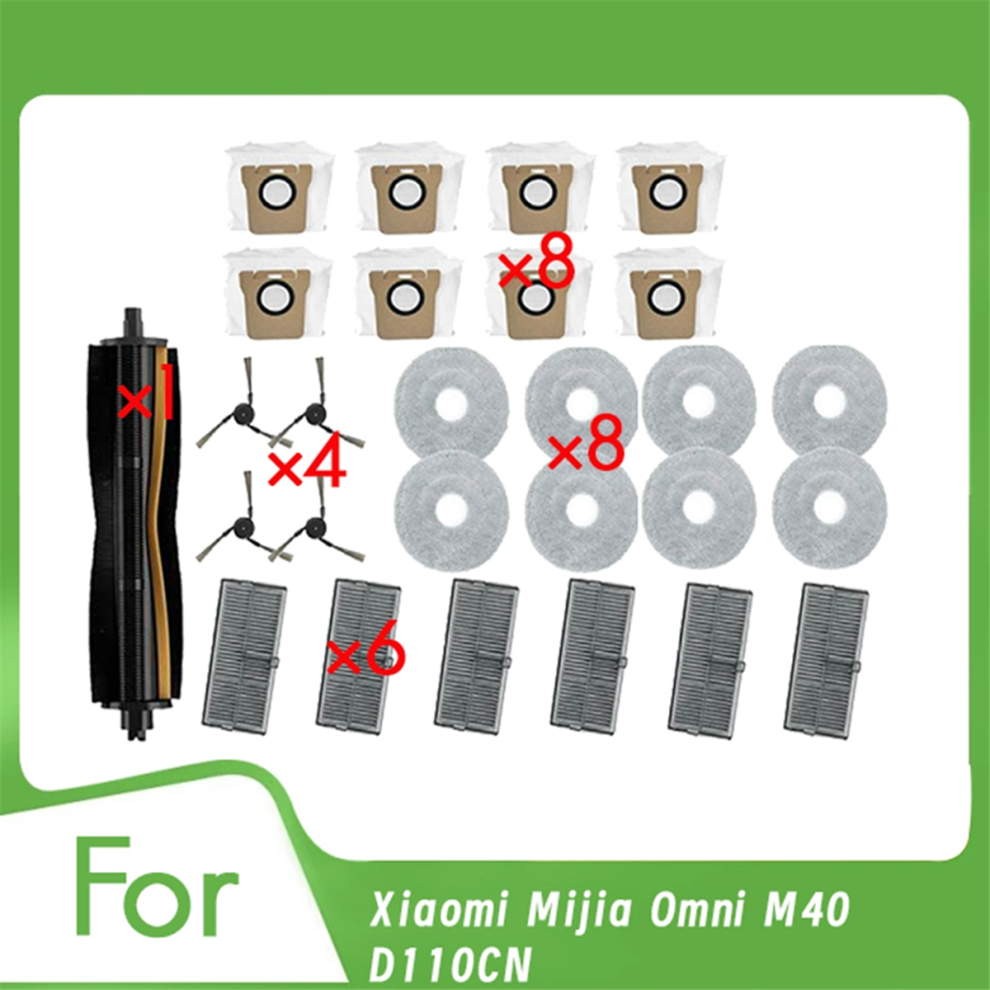 For Omni M40 D110cn Vacuum Cleaner Accessories Main Side Brush Mop Filter Dust Bags A 4852097224403
