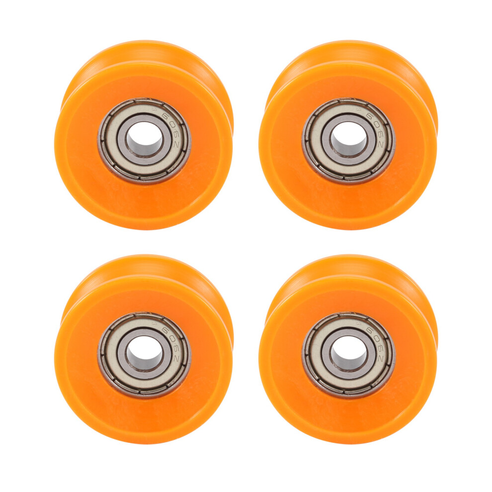 4Pcs 6X30x13mm Plastic Coated Sealed Bearings Steel 606Z Deep U Groove Guide Pulley Rail Ball Rolling Bearing Wheel 4852097231968