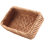 Hand-Woven Rectangular Rattan Wicker Basket Fruit Tea Snack Bread Picnic Cosmetic Storage Box Kitchen Household Tools-S 7