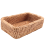 Hand-Woven Rectangular Rattan Wicker Basket Fruit Tea Snack Bread Picnic Cosmetic Storage Box Kitchen Household Tools-S 3