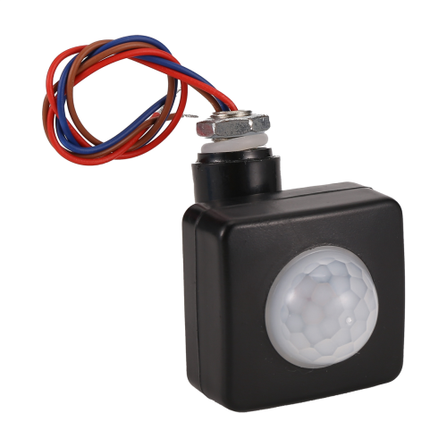220V Mini Human Body Infrared Sensor Switch LED Flood Light PIR Motion Adjustable Black 2