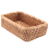 Hand-Woven Rectangular Rattan Wicker Basket Fruit Tea Snack Bread Picnic Cosmetic Storage Box Kitchen Household Tools-S 4