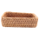 Hand-Woven Rectangular Rattan Wicker Basket Fruit Tea Snack Bread Picnic Cosmetic Storage Box Kitchen Household Tools-S 1