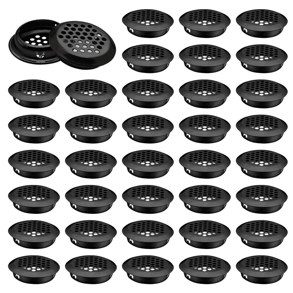 Air Vent Louver, 50Pcs 35Mm Stainless Steel Round Mesh Hole Circular Soffit For Wardrobe Drawer Bookcase Kitchen 4852097229842