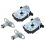 4 PCS Lower & Upper Left Right Catch Latch Hood Lock for E46 E39 E52 E53 51238229807 51238203859 1
