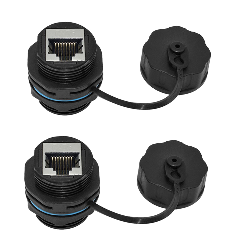 2Pcs Rj45 Panel Mount Coupler, Ip68 Shielded Industrial Ethernet Lan Through Connector For Cat6/Cat5e/Cat5 4852097236024