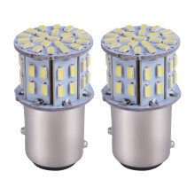 2Pcs 6000K Weiß 1157 50SMD Schwanz Bremse LED Lichter Birne BAY15D 12V