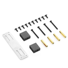 Metall-Servo-Festmontagehalterungssatz für B14 B16 B36 C24 C34 1/16 RC Truck Car Upgrade-Teile Zubehör, Schwarz
