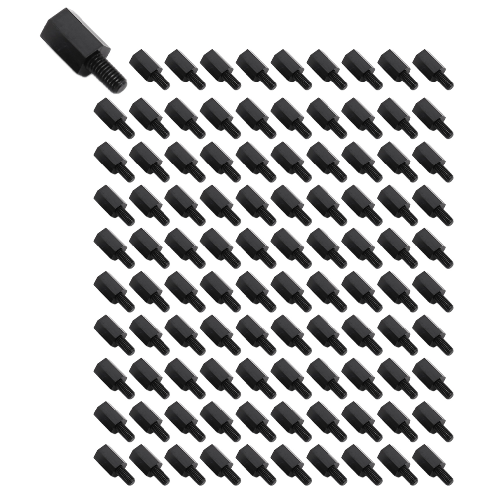 100Pcs M3 Thread 8Mm+6Mm Pcb Fixed Nylon Hex Standoff Spacer Pillar 4852097243732