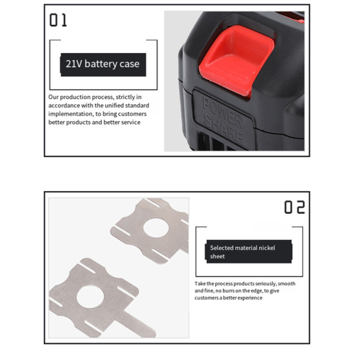 Power Tools Case 21V Battery Storage Box for Wireless Electric Angle Grinder Cutting 18650 2